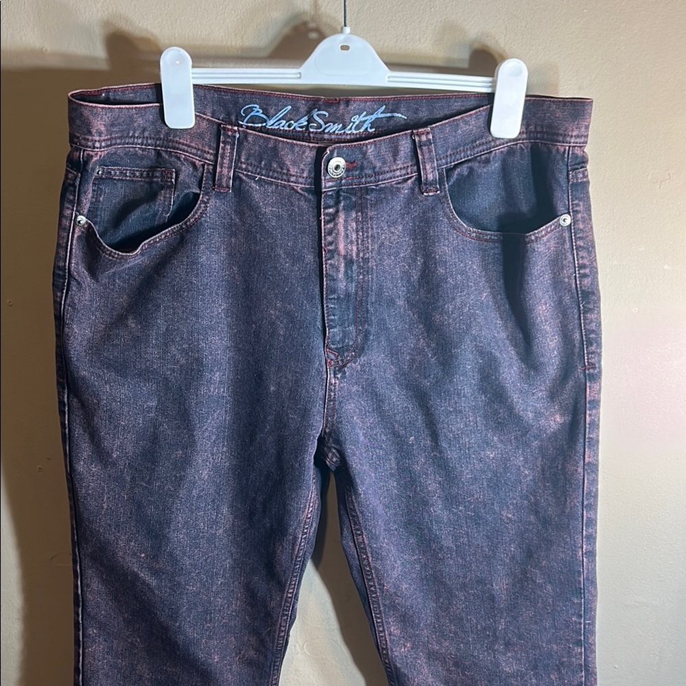 BlackSmith Mens Slim Straight Jeans 42/32